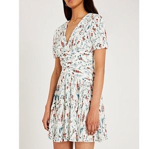 Maje Rasion Pleated Floral Print dress size 3